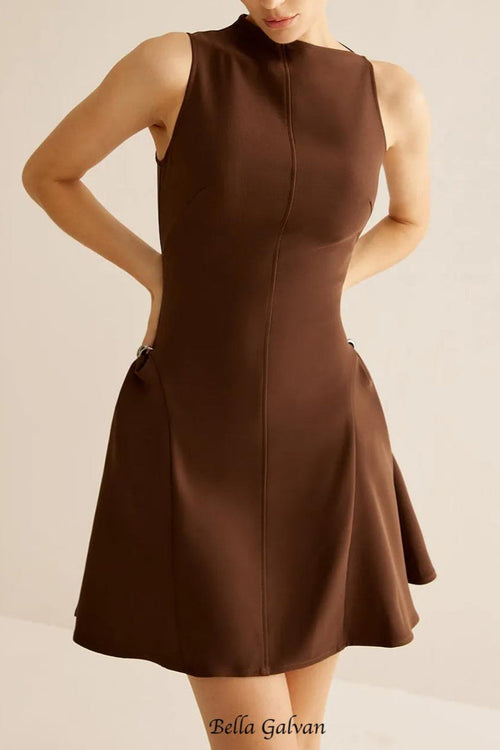 Asymmetrical Flared Mini Dress