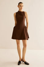 Flowering Girl Women Samantha Asymmetrical Flared Mini Dress