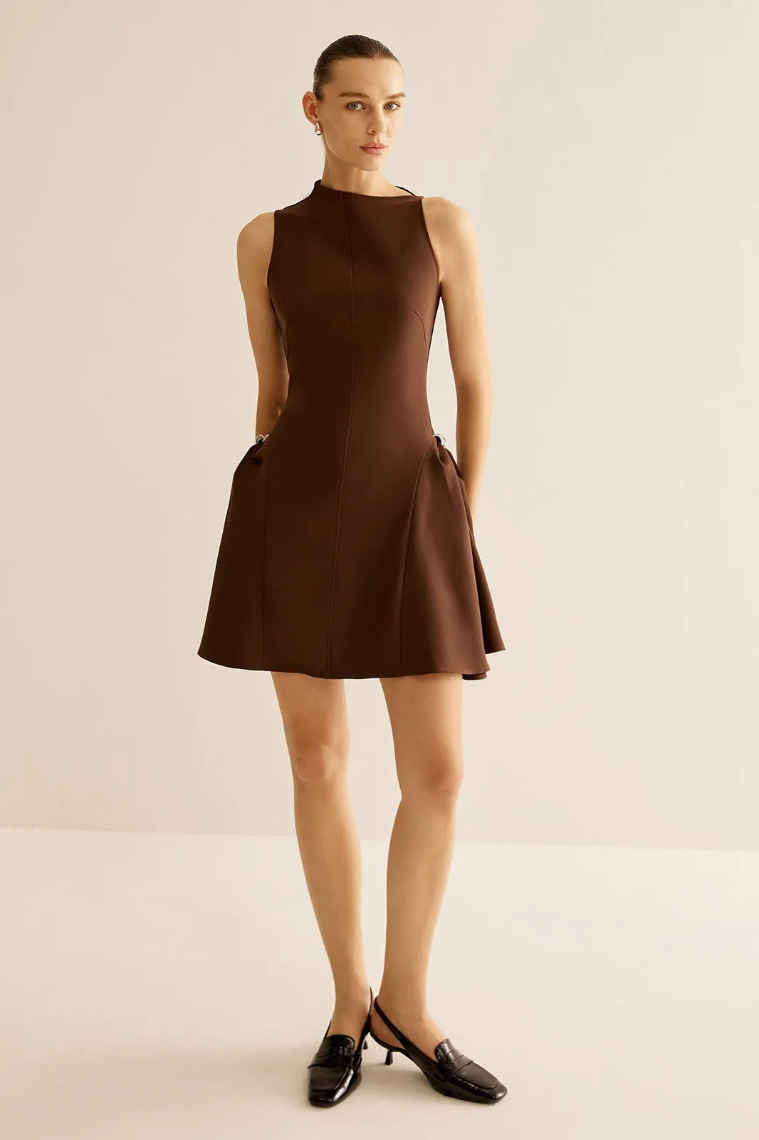 Flowering Girl Women Samantha Asymmetrical Flared Mini Dress