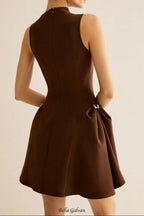 Asymmetrical Flared Mini Dress