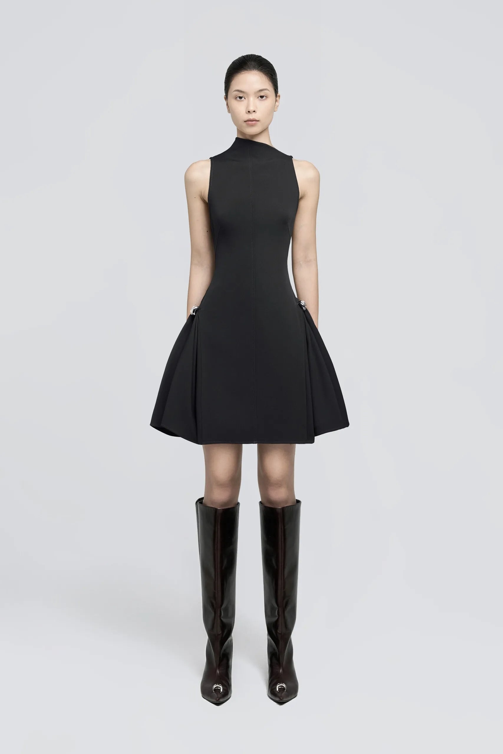 Flowering Girl Women Samantha Asymmetrical Flared Mini Dress