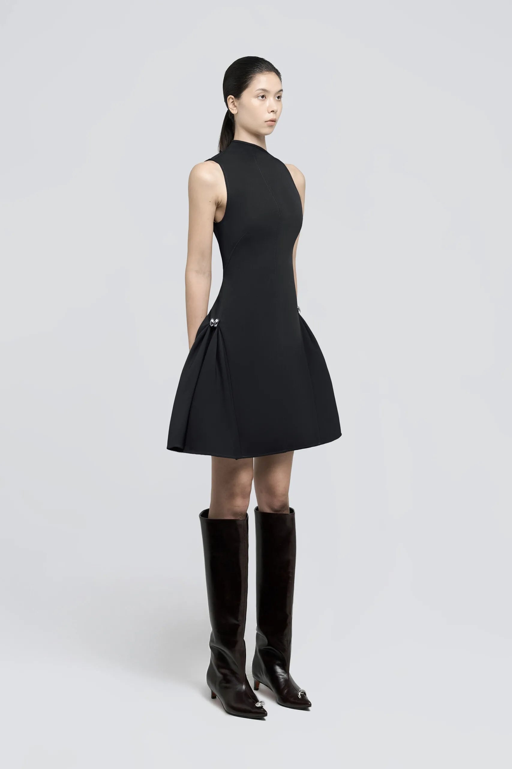 Flowering Girl Women Samantha Asymmetrical Flared Mini Dress