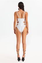Flowering Girl Women Samira Metallic Shiny Cut Out Swimsuit