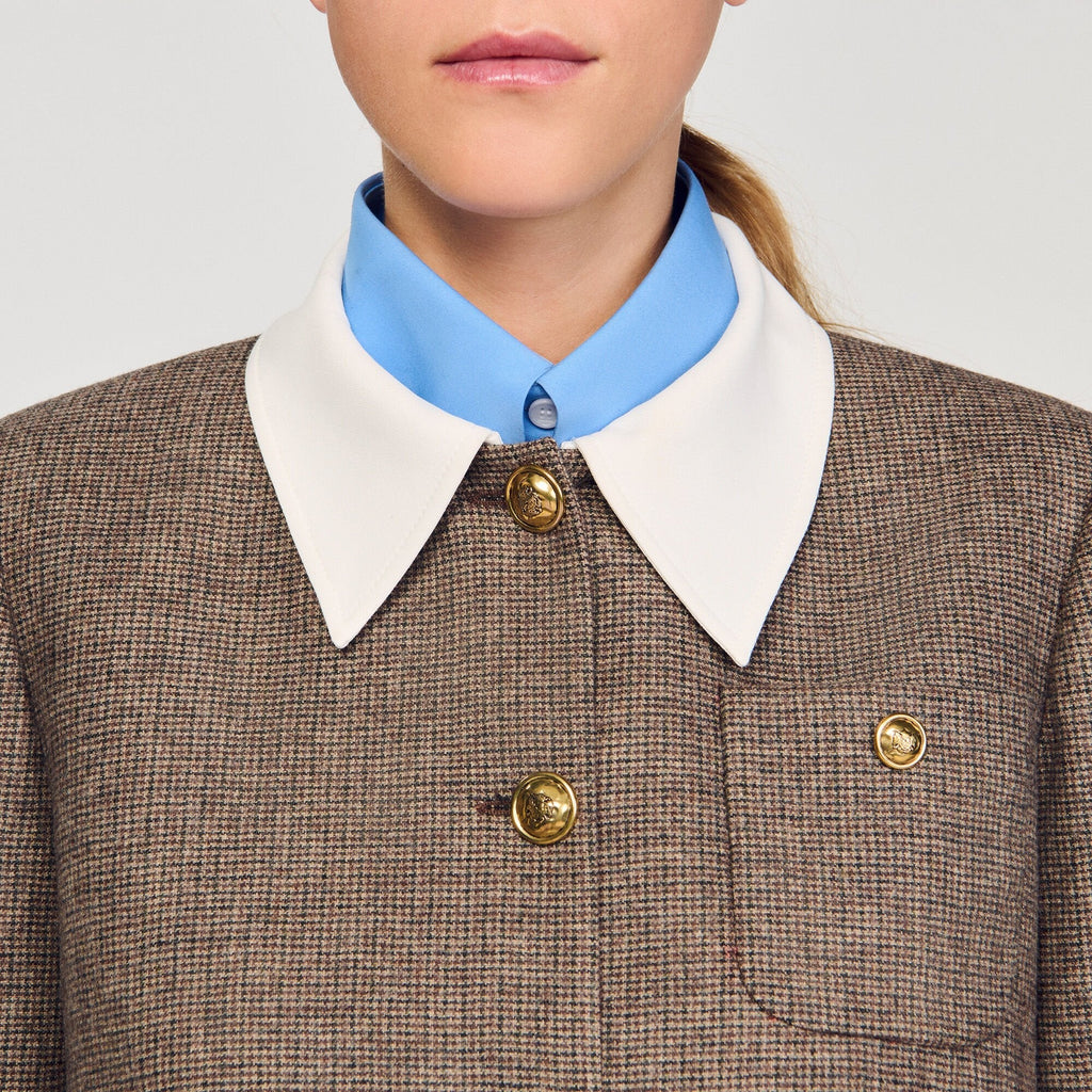 setlla Houndstooth suit jacket in brown