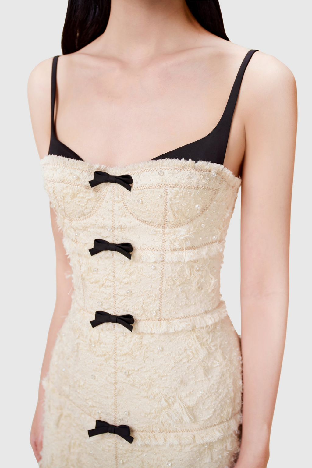 Flowering Girl Women Santos Bow Mini Dress - Beige
