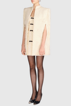 Flowering Girl Women Santos Bow Mini Dress - Beige