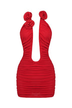 Flowering Girl Women Sarah Ruched Plunge Flower Strapless Mini Dress