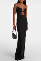 Flowering Girl Women Sathva Cutout Mesh Maxi Bandage Dress