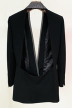 Flowering Girl Women Scarlett Crystal Embellished Cutout Blazer Dress - Black