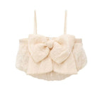 Flowering Girl Women Addison Bownot Top In Ivory