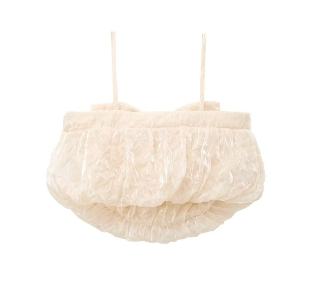 Flowering Girl Women Addison Bownot Top In Ivory