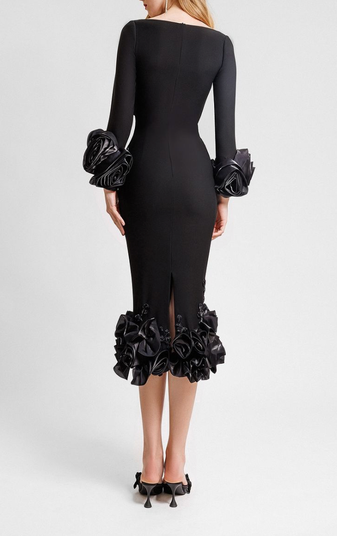 Flowering Girl Women Jelena Flowers Midi Bandage Dress