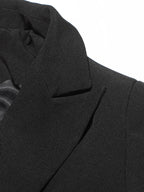 Flowering Girl Women Patchwork Ruffles Chic Blazer in black