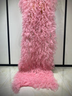 Sparkly Mesh See Through Maxi Dress In Pink