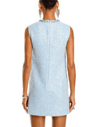 EMBELLISHED BOUCLÉ MINI DRESS