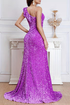 Flowering Girl Women Sequined Sparkly Pageant Dress