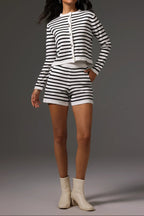 Flowering Girl Women Serena Streak Long Sleeves Mini Two-Piece Set