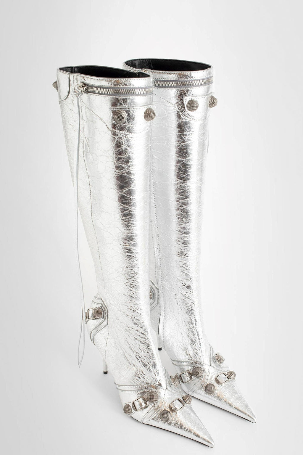 Flowering Girl Women Shilia Zip Knee-high Boots - Silver