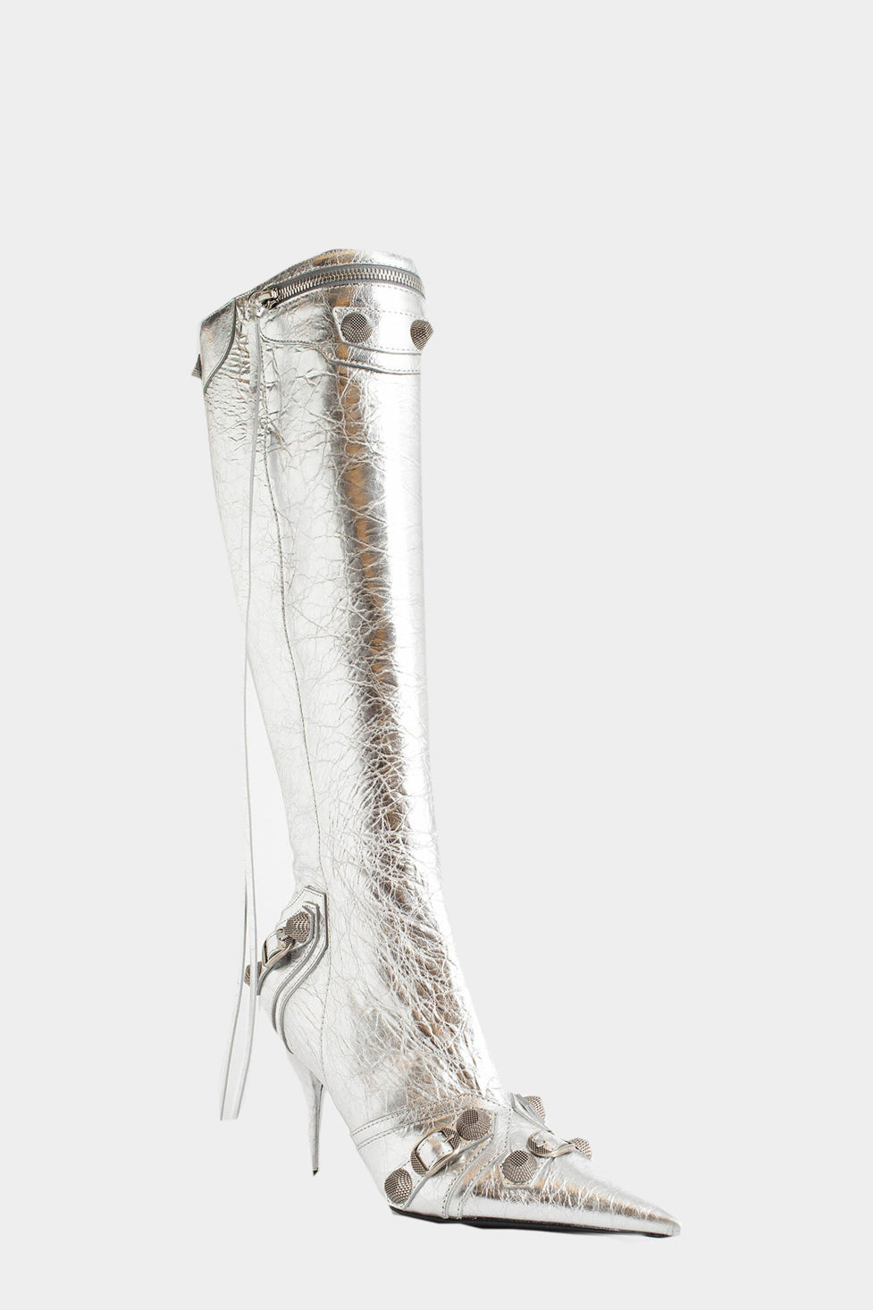 Flowering Girl Women Shilia Zip Knee-high Boots - Silver