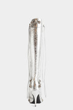 Flowering Girl Women Shilia Zip Knee-high Boots - Silver