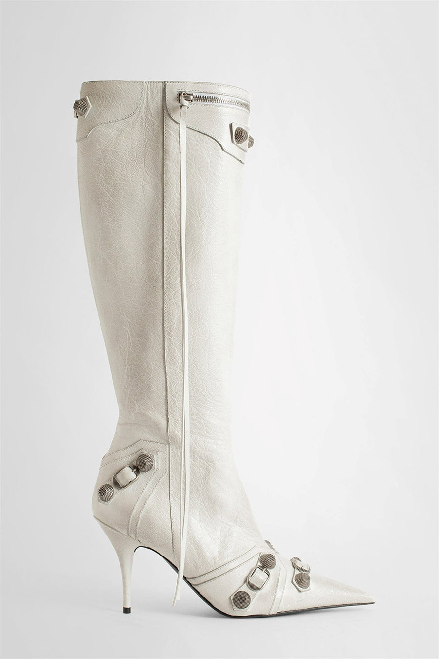 Flowering Girl Women Shilia Zip Knee-high Boots - White