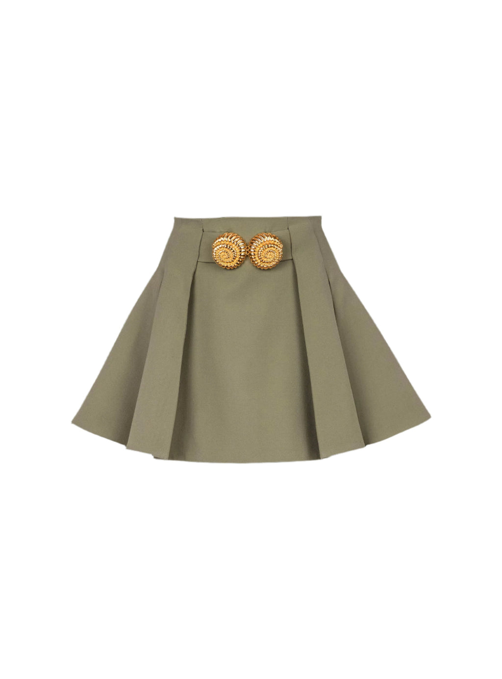 Flowering Girl Women Short Pleated Skirt In Grain De Poudre