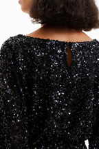 Flowering Girl Women Short Sequin Dress