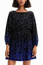 Flowering Girl Women Short Sequin Dress