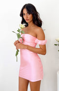 Flowering Girl Women Silvia Pink Satin Mini Dress