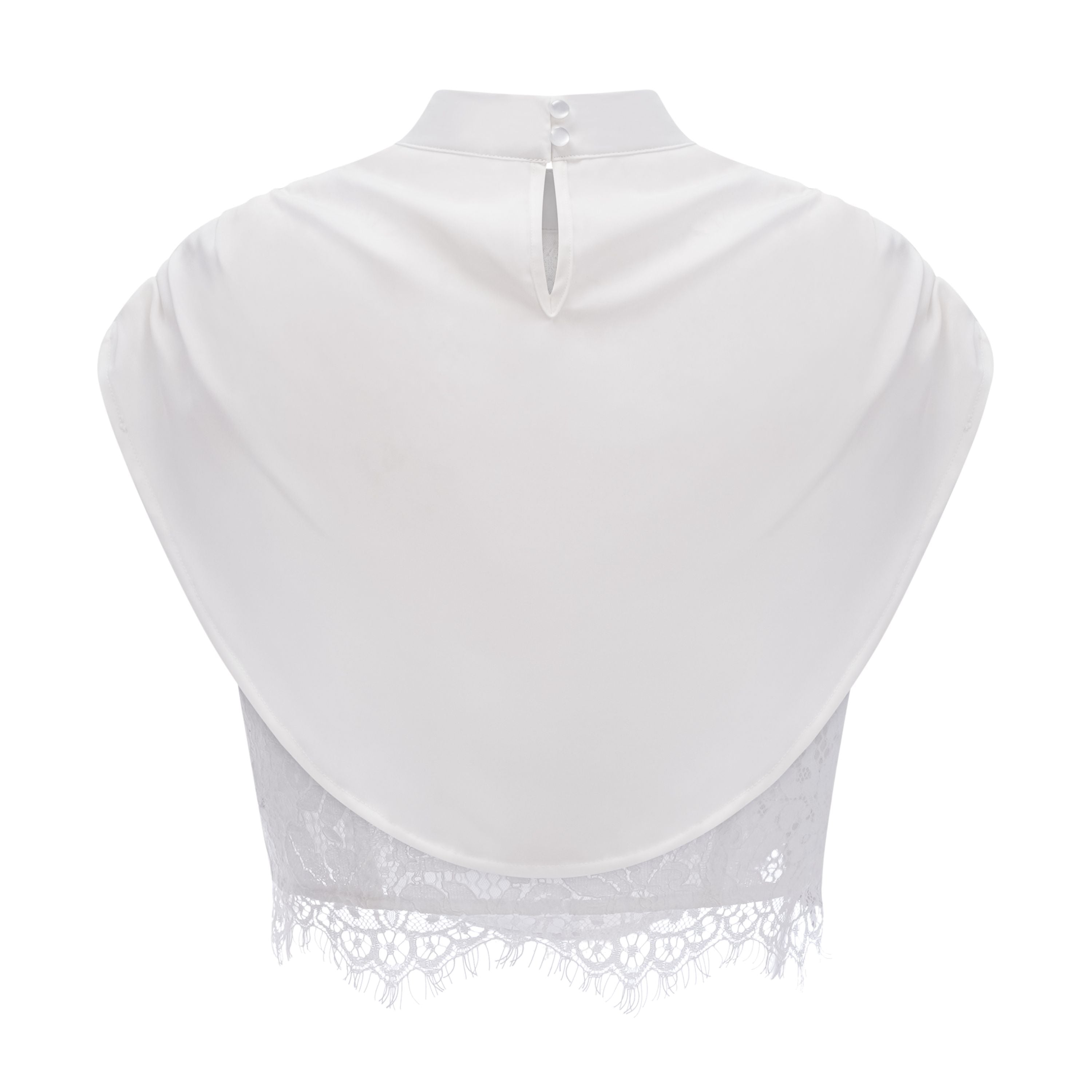 Flowering Girl Women Ivory Draped Satin Sleeveless Crop Top Lace Corset Ruched Mini Skirt Two-Piece Set