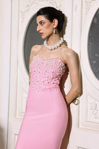 Flowering Girl Women Slare Pearls Fishtail Maxi Dress