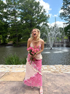 Léa Lace Patchwork Floral Cami Maxi Dress