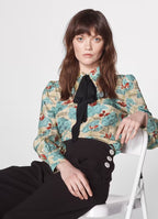Flowering Girl Women Sonya Tuileries Print Silk Shirt