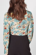 Flowering Girl Women Sonya Tuileries Print Silk Shirt