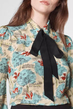 Flowering Girl Women Sonya Tuileries Print Silk Shirt