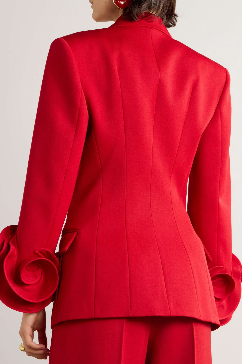 Flowering Girl Women Sophia Rose Appliqué Blazer - Red
