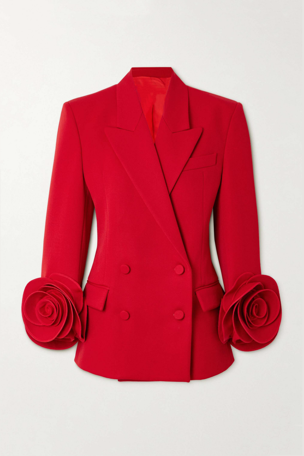 Flowering Girl Women Sophia Rose Appliqué Blazer - Red