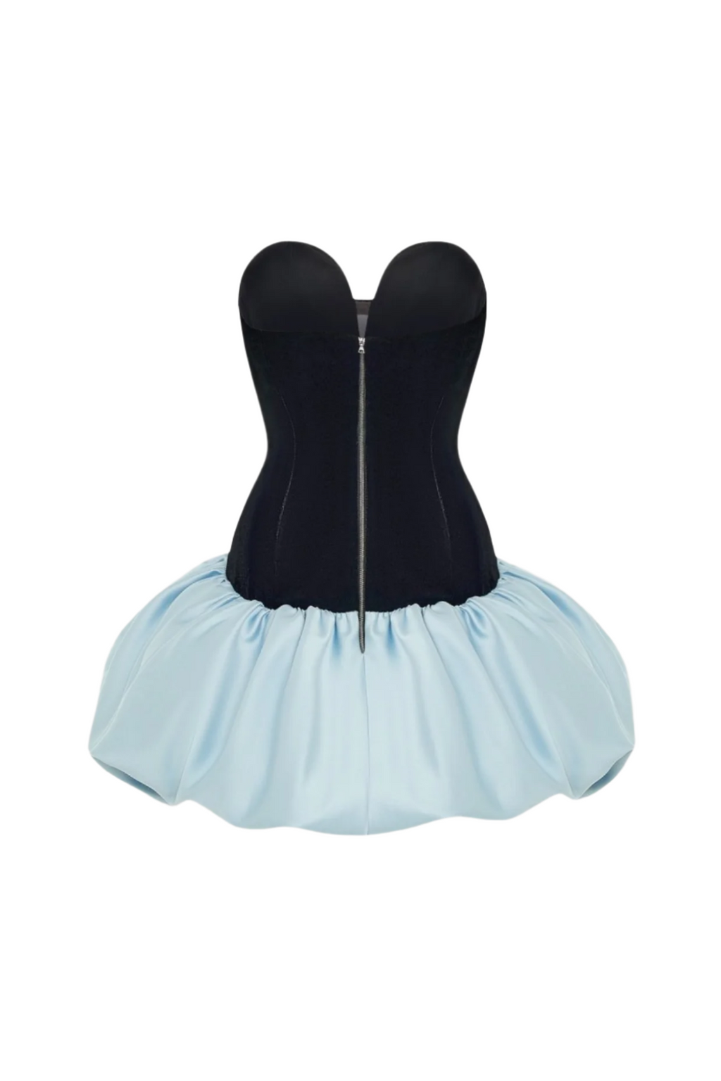 Flowering Girl Women Stanski Strapless Velvet Bow Puffy Satin Mini Dress