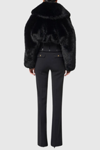 adelaide Faux Fur Corset Jacket in black