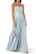 Flowering Girl Women Sweetheart Neck Off-Shoulder Pleated Midi Dress