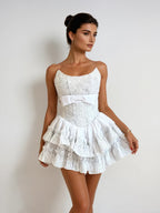 Syraza Strapless Sequin Bow Mini Dress