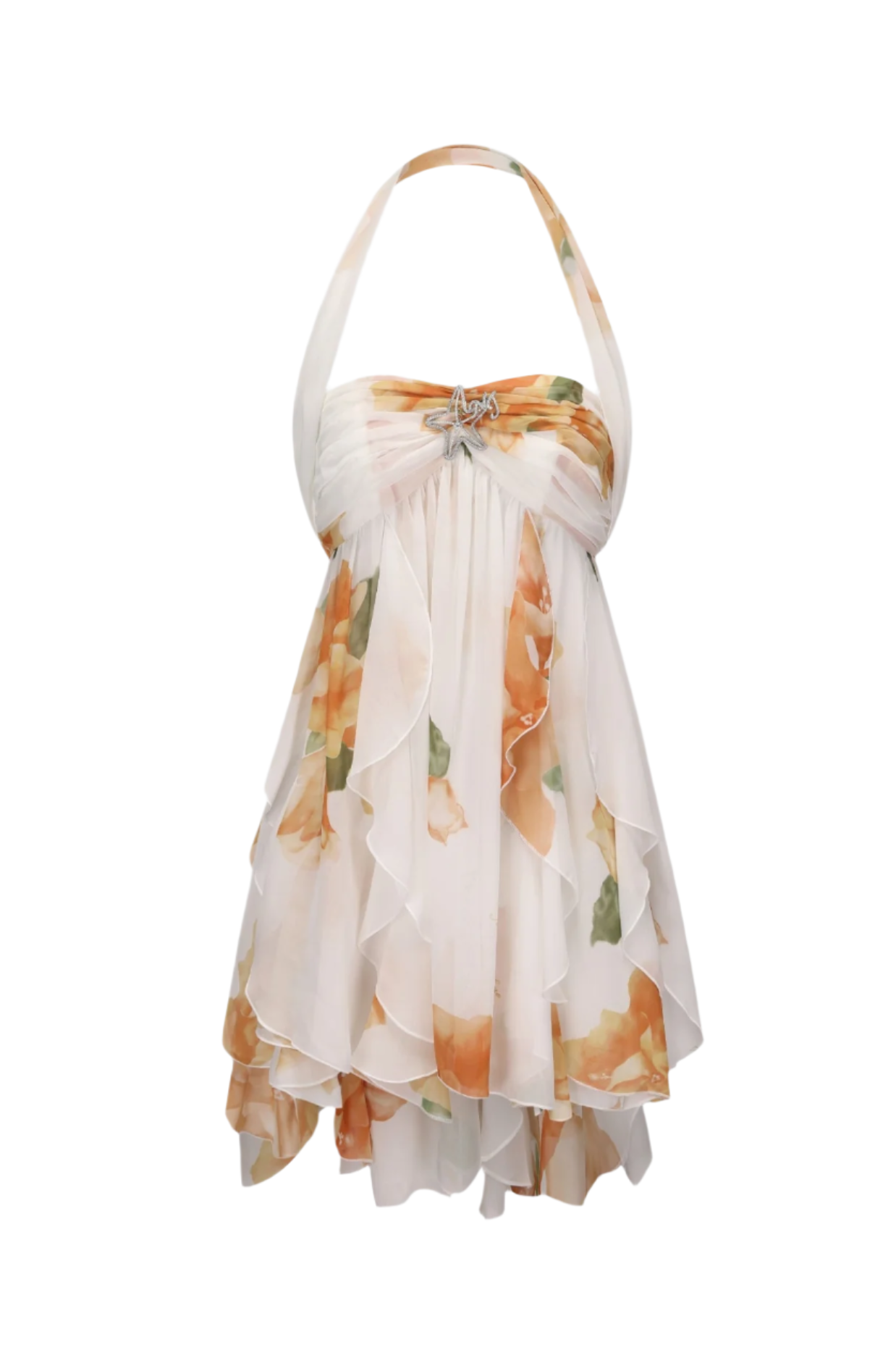 Flowering Girl Women Takala Floral Halter Backless Mini Dress