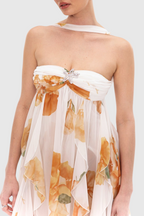 Flowering Girl Women Takala Floral Halter Backless Split Maxi Dress