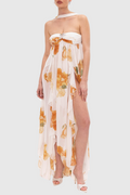 Flowering Girl Women Takala Floral Halter Backless Split Maxi Dress