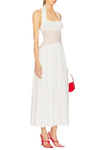 Flowering Girl Women Tameron Halter Mesh Ruffle Maxi Dress