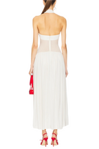 Flowering Girl Women Tameron Halter Mesh Ruffle Maxi Dress