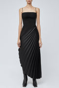 Flowering Girl Women Taron Spaghetti Strap Asymmetric Pleat Maxi Dress