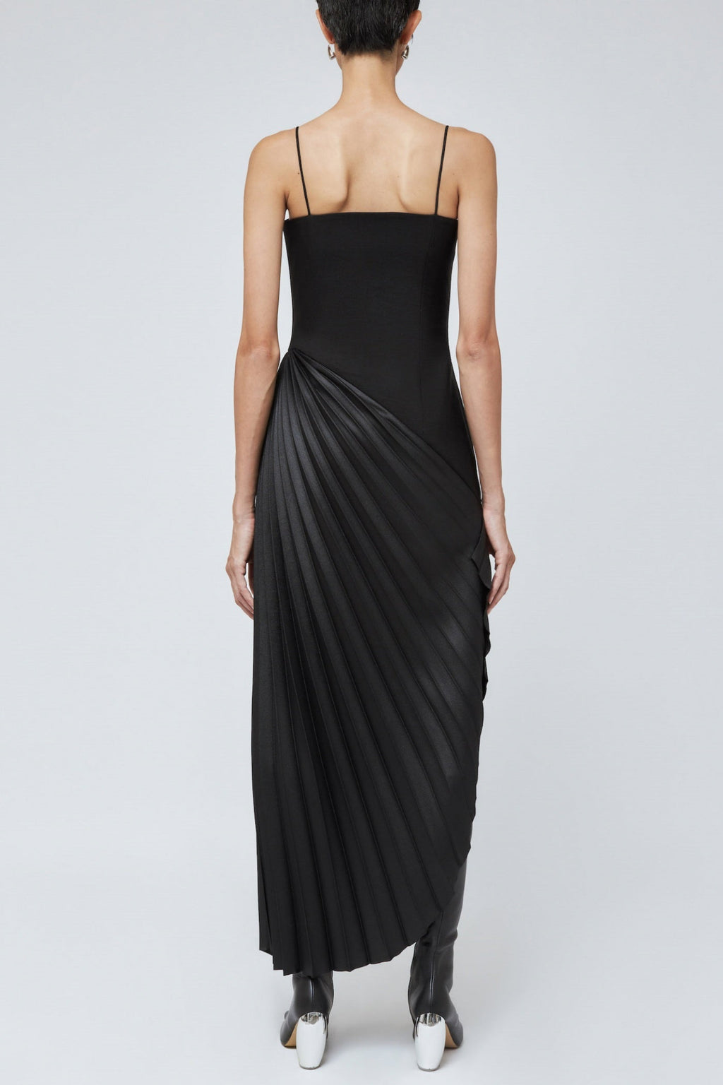 Flowering Girl Women Taron Spaghetti Strap Asymmetric Pleat Maxi Dress