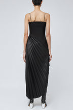 Flowering Girl Women Taron Spaghetti Strap Asymmetric Pleat Maxi Dress