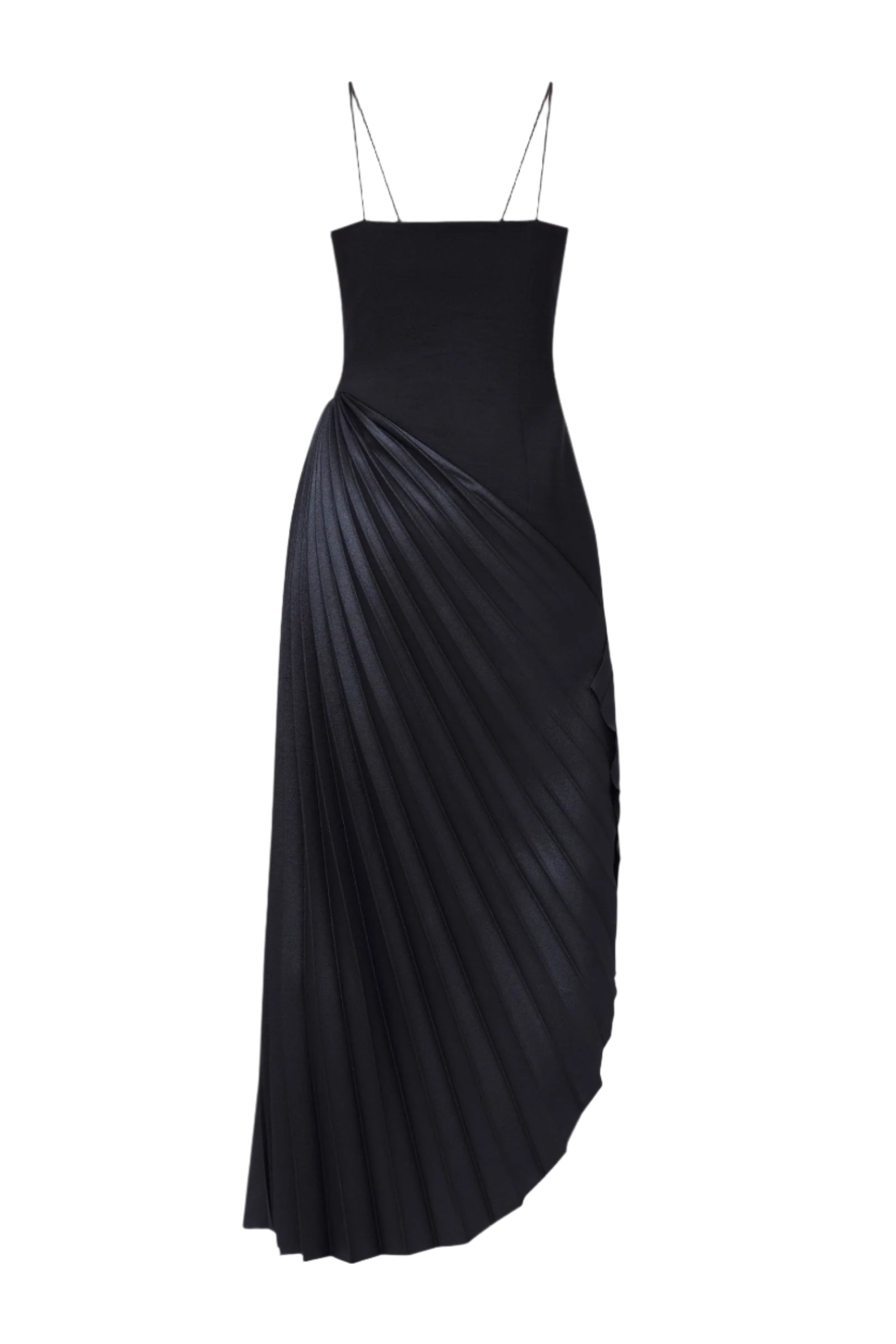 Flowering Girl Women Taron Spaghetti Strap Asymmetric Pleat Maxi Dress